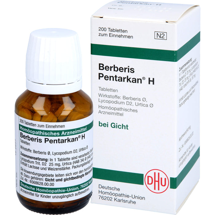 DHU Berberis Pentarkan H Tabletten, 200 pc Tablettes