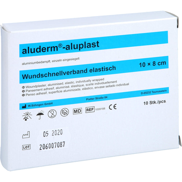 aluderm-aluplast elastisch 1 m x 8 cm Wundauflage, 1 St. Pflaster