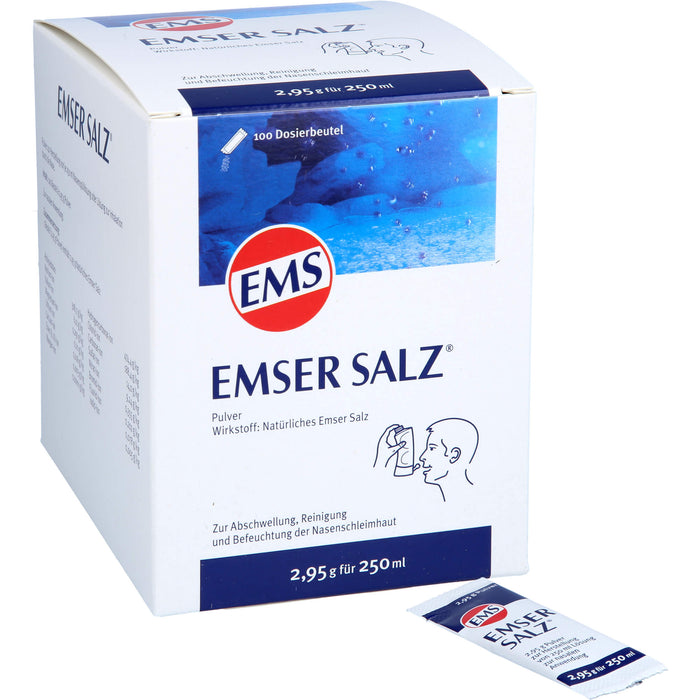 EMSER SALZ Beutel zur Abschwellung, Reinigung und Befeuchtung der Nasenchleimhaut, 100 pcs. Sachets