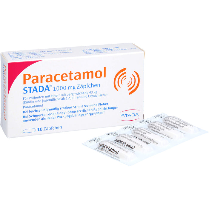 Paracetamol STADA 1000 mg Zäpfchen, 10 St. Zäpfchen