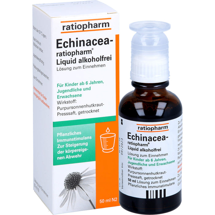 Echinacea-ratiopharm Liquid alkoholfrei, 50 ml Lösung