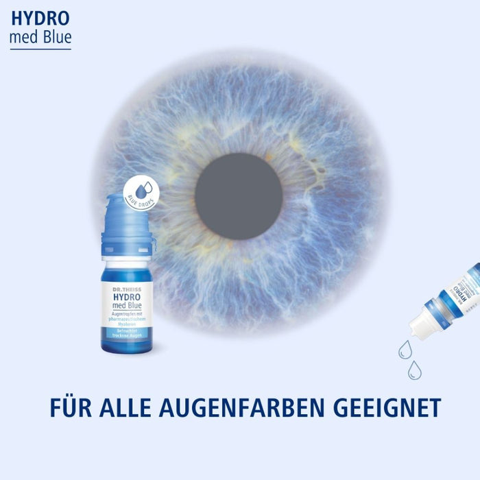 DR. THEISS Hydro med Blue Augentropfen Befeuchtung und Pflege trockener Augen, 10 ml Solution