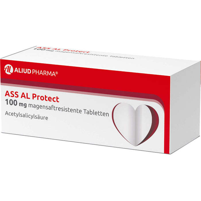 ASS AL Protect 100 mg magensaftresistente Tabletten zur Thrombozytenaggregationshemmung, 50 pc Tablettes