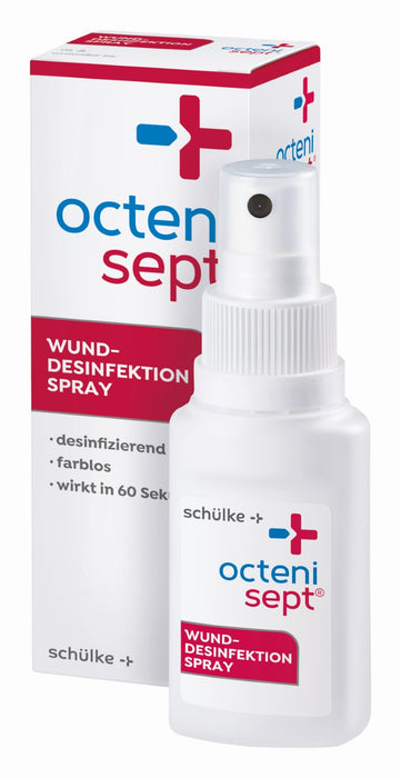 octenisept Wund-Desinfektion Spray - schmerzfreies Antiseptikum zur Behandlung von akuten und chronischen Wunden, schützt vor Wundinfektionen, 50 ml Solution