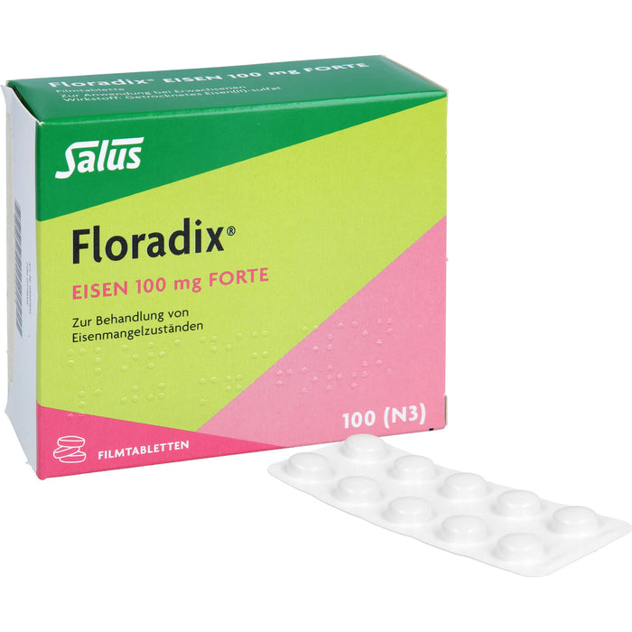 Floradix Eisen 100 mg forte Filmtabletten, 100 pc Tablettes