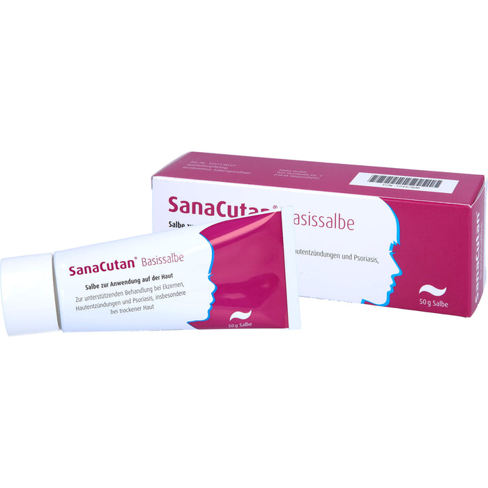 SanaCutan Basissalbe bei Ekzemen, Hautentzündungen und Psoriasis, 50 g Ointment