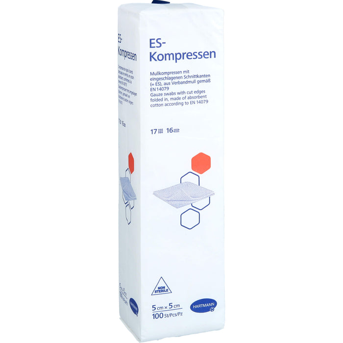 HARTMANN ES-Kompressen unsteril 16fach 5 x 5 cm, 100 pc Compresses