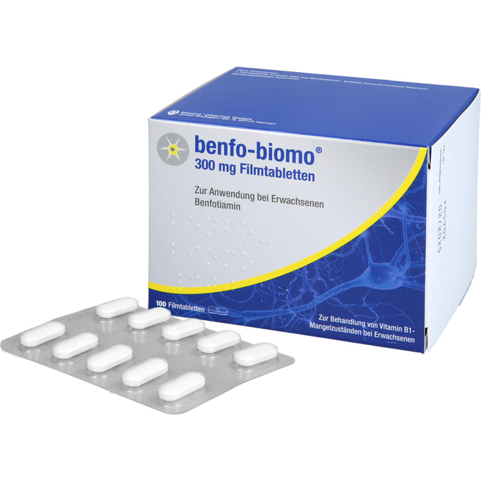 Benfo-biomo 300 mg Filmtabletten bei Vitamin B1-Mangelzuständen, 100 St. Tabletten