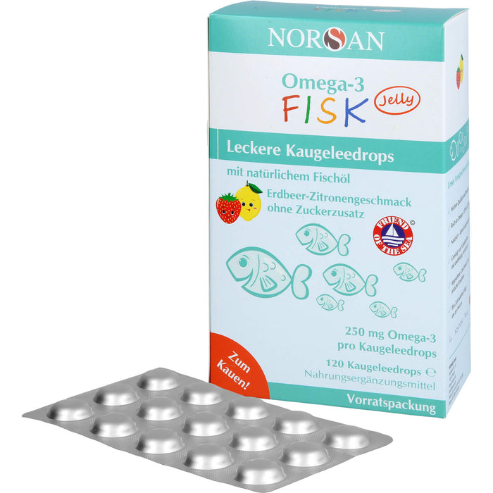 NORSAN Omega-3 FISK Jelly Vorratspackung f.Kinder, 120 St DRA