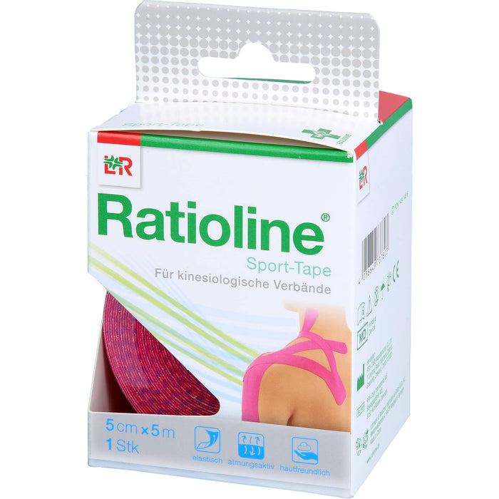 Ratioline Sport-Tape 5cmx5m pink, 1 St PFL