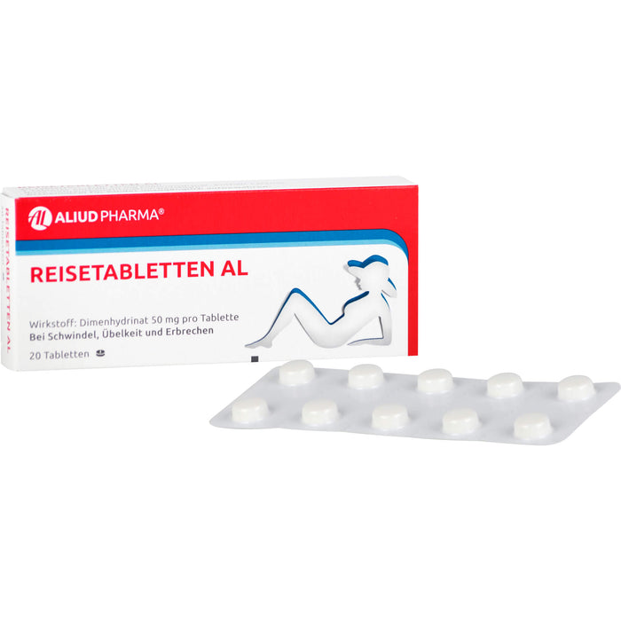 Reisetabletten AL bei Schwindel, Übelkeit und Erbrechen, 20 pcs. Tablets