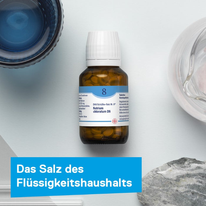 DHU Schüßler-Salz Nr. 8 Natrium chloratum D12 – Das Mineralsalz des Flüssigkeitshaushalts – das Original – umweltfreundlich im Arzneiglas, 420 pc Tablettes