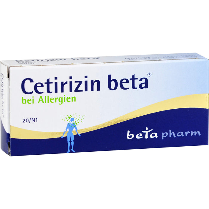 Cetirizin beta bei Allergien Filmtabletten, 20 pc Tablettes