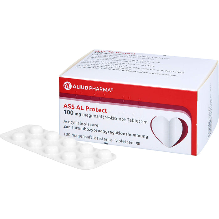 ASS AL Protect 100 mg magensaftresistente Tabletten, 100 pcs. Tablets