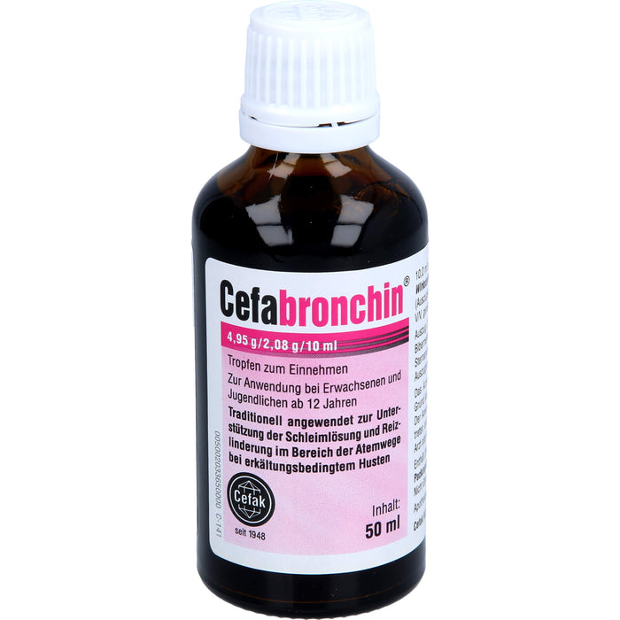 Cefabronchin, 4,95 g/2,08 g/10 ml, Tropfen zum Einnehmen, 50 ml TEI