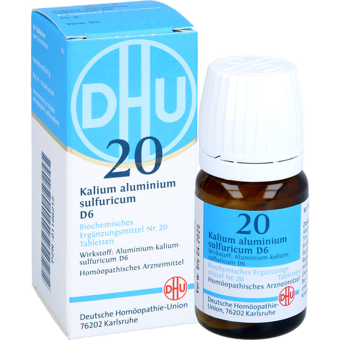 DHU Schüßler-Salz Nr. 20 Kalium aluminium sulfuricum D6 Tabletten, 80 pcs. Tablets