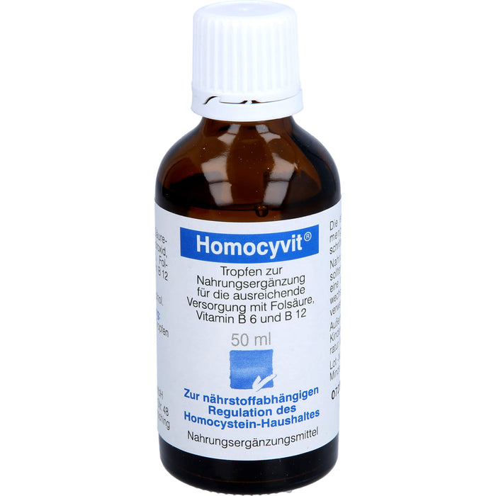 Homocyvit Tropfen zur Unterstützung eines normalen Homocystein-Stoffwechsel, 50 ml Lösung