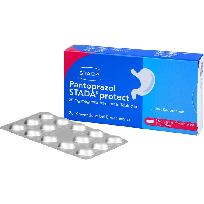 Pantoprazol STADA protect 20 mg Tabletten bei Sodbrennen, 14 pcs. Tablets