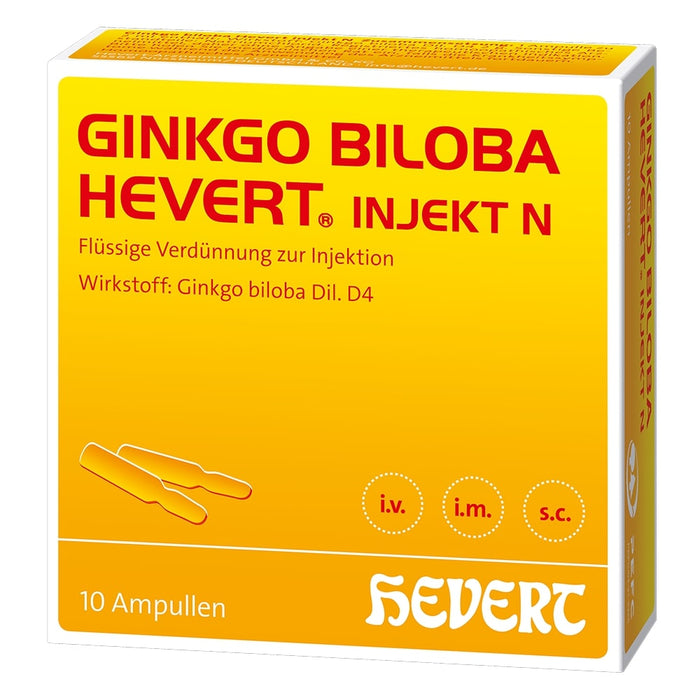 HEVERT Ginkgo Biloba Injekt N flüssige Verdünnung, 10 pc Ampoules