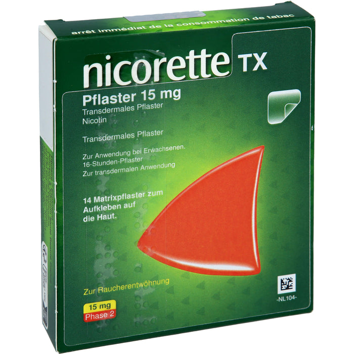 Nicorette TX kohlpharma Pflaster 15 mg, 14 St PFT