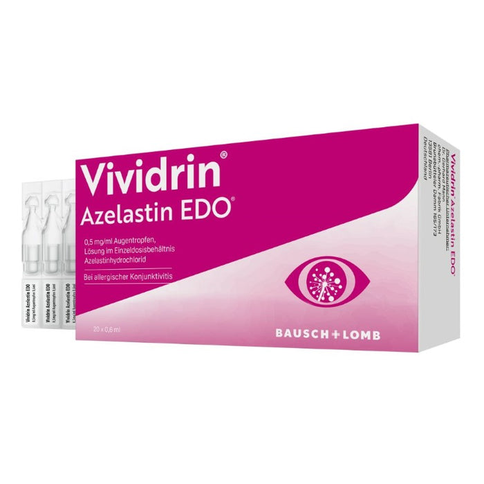 Vividrin Azelastin EDO Augentropfen, Lösung im Einzeldosisbehältnis, 20 St. Einzeldosispipetten