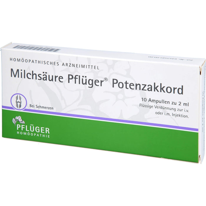 Milchsäure Pflüger Potenzakkord flüssige Verdünnung, 10 pcs. Ampoules