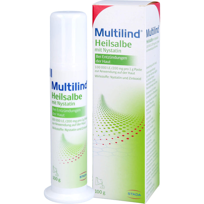 Multilind Heilsalbe mit Nystatin bei Entzündungen der Haut, 100 g Cream