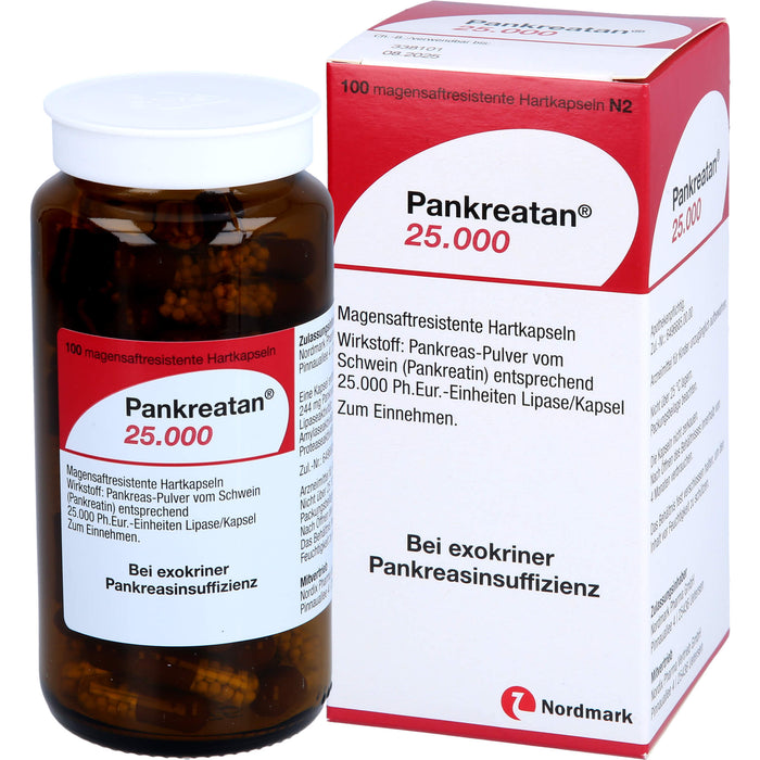 Pankreatan 25.000, Magensaftresistente Hartkapseln, 100 St. Kapseln