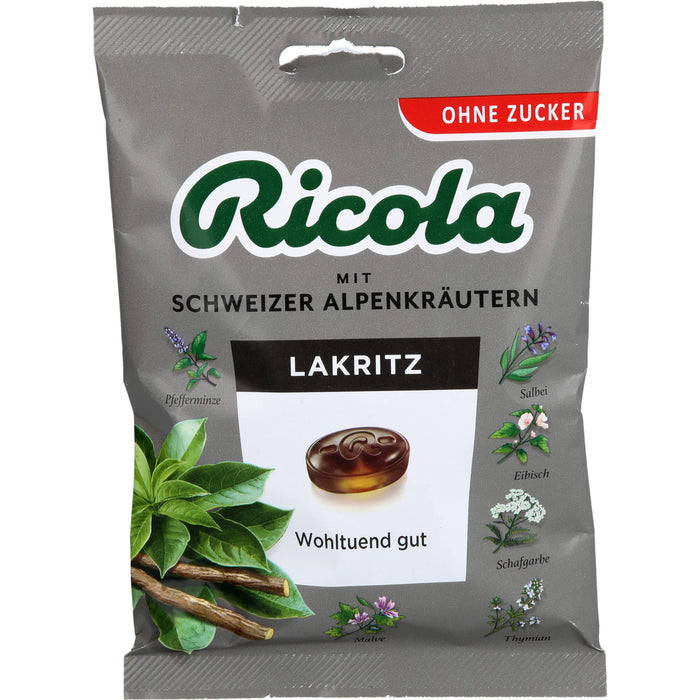 Ricola Lakritz zuckerfrei, 75 g Bonbons