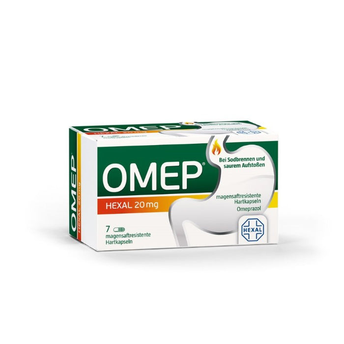 Omep HEXAL 20 mg Hartkapseln bei Sodbrennen, 7 pcs. Capsules