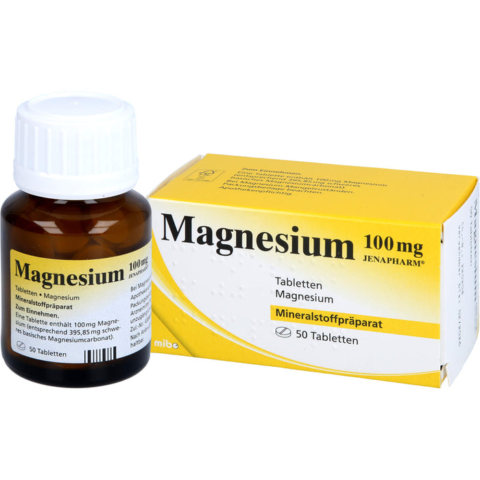 JENAPHARM Magnesium 100 mg Tabletten, 50 pcs. Tablets