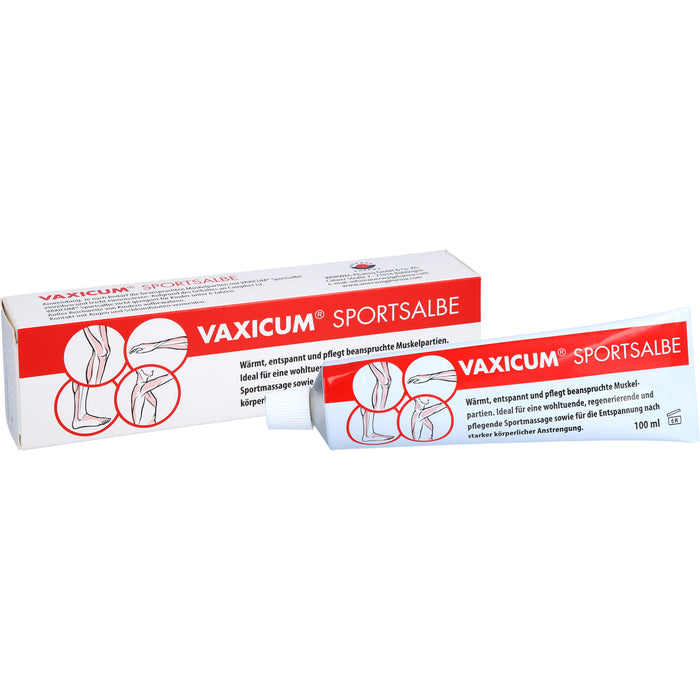 VAXICUM Sportsalbe wärmt, entspannt und pflegt beanspruchte Muskelpartien, 100 ml Onguent