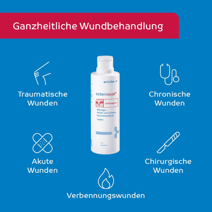 octenisept - wässriges Wund- und Schleimhautantiseptikum mit guter Verträglichkeit, schmerzfreier Anwendung und schneller Wirkung, 250 ml Solution