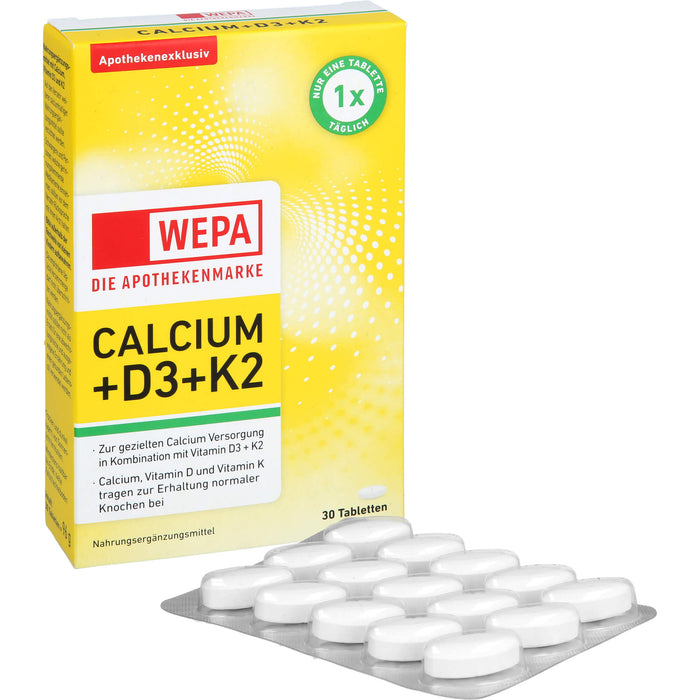 WEPA Calcium+D3+K2 Tabletten, 30 St TAB
