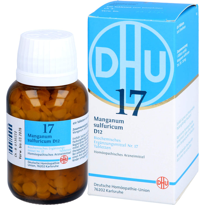 DHU Schüßler-Salz Nr. 17 Manganum sulfuricum D12 Tabletten, 420 pc Tablettes