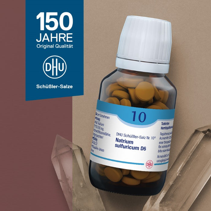 DHU Schüßler-Salz Nr. 10 Natrium sulfuricum D12 – Das Mineralsalz der inneren Reinigung – das Original – umweltfreundlich im Arzneiglas, 420 St. Tabletten