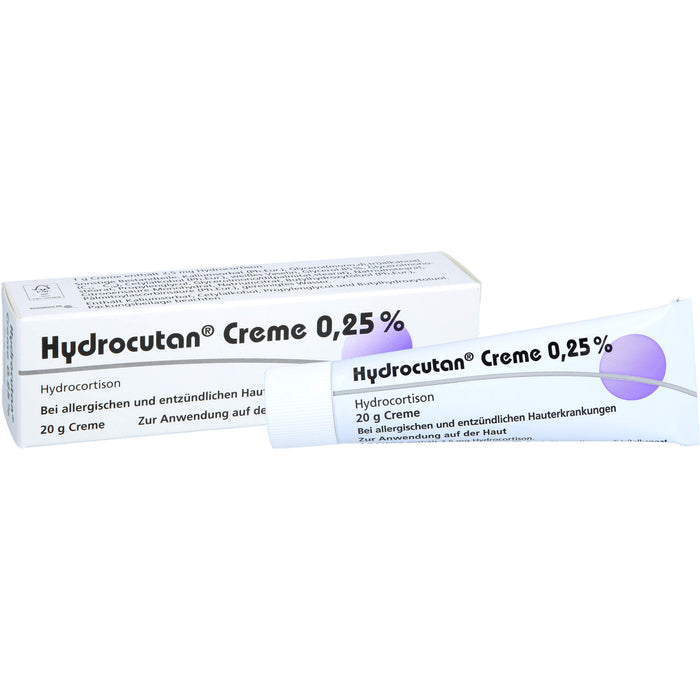 Hydrocutan Creme 0,25 % bei allergischen und entzündlichen Hauterkrankungen, 20 g Creme