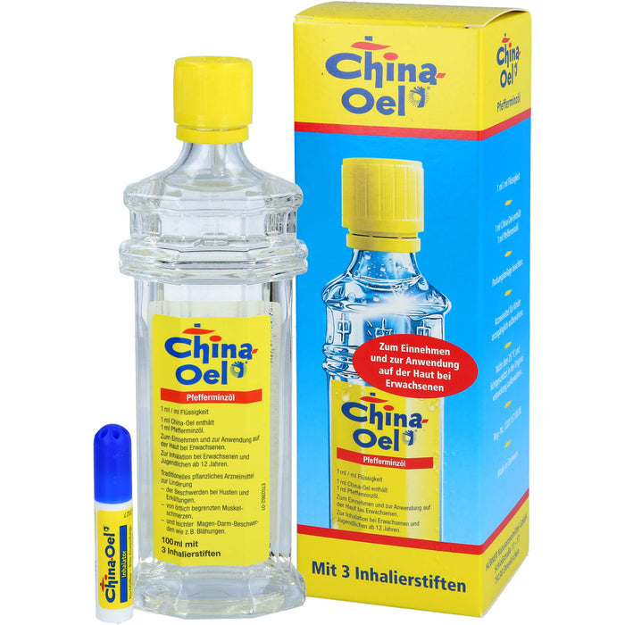 China-Oel mit 3 Inhalatoren Pfefferminzöl, 100 ml Etheric oil