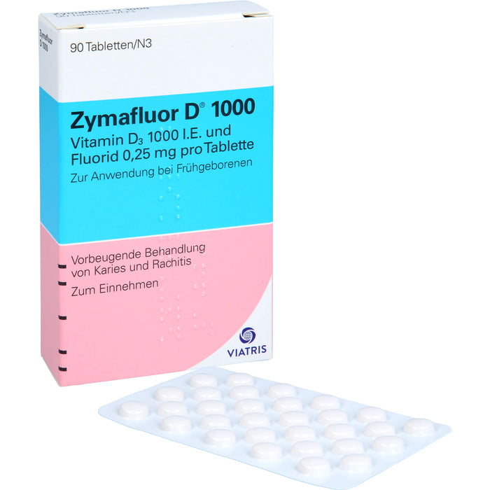 Zymafluor D 1000 Tabletten vorbeugende Behandlung von Karies und Rachitis, 90 pcs. Tablets