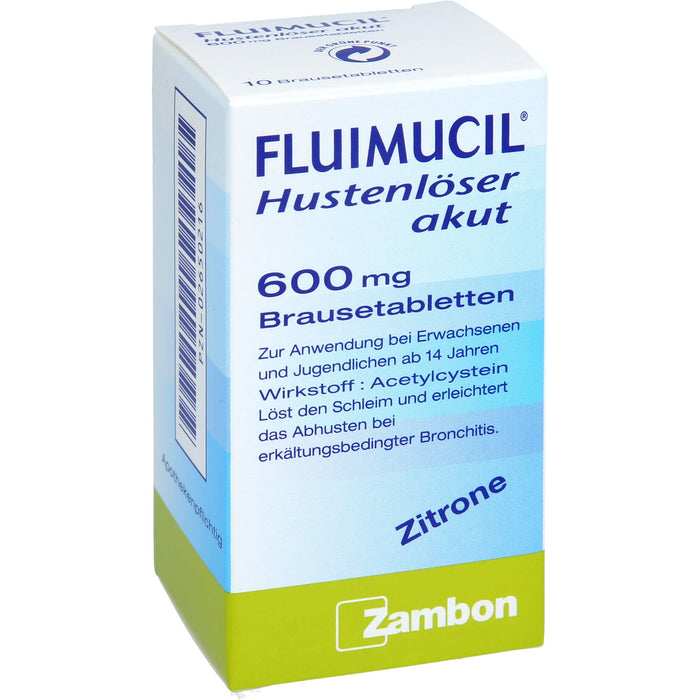 FLUIMUCIL Hustenlöser akut 600 mg Brausetabletten, 10 St. Tabletten