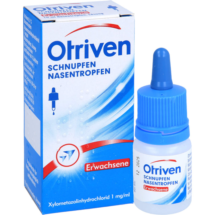 Otriven 0,1 % Nasentropfen für Erwachsene bei Schnupfen, 10 ml Lösung