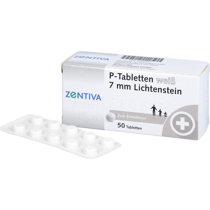 Winthrop P-Tabletten weiß 7 mm Lichtenstein, 50 pcs. Tablets