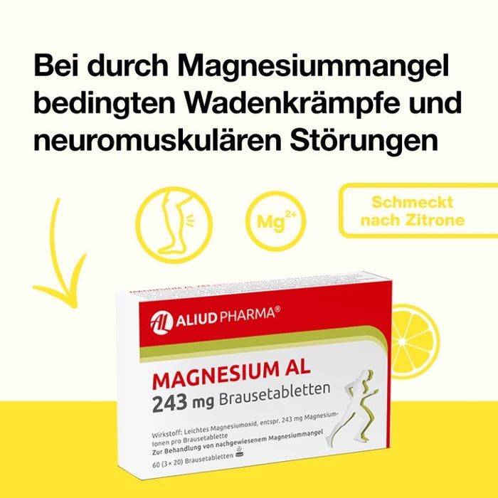 Magnesium AL 243 mg Brausetabletten, 60 pc Tablettes