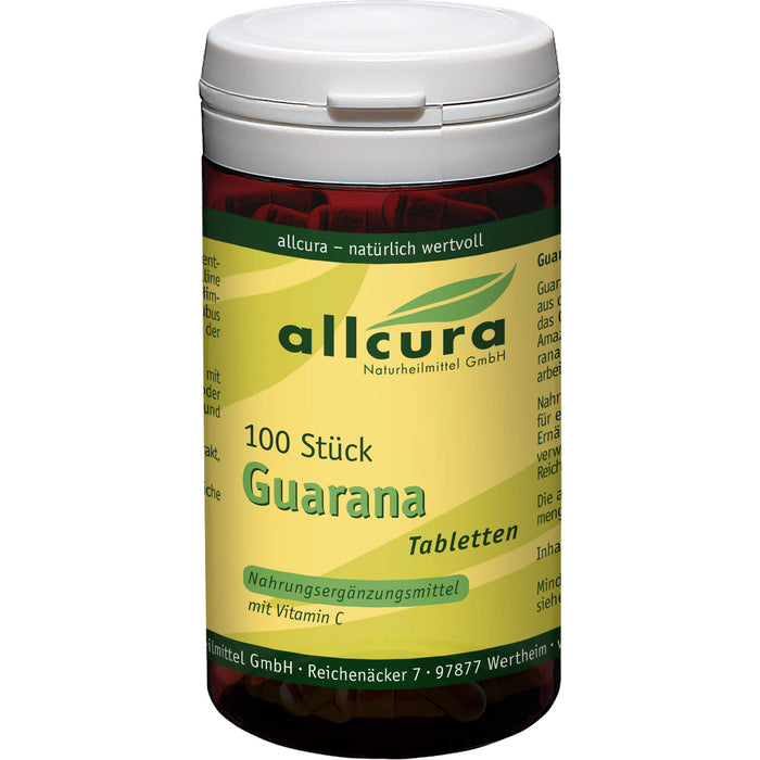 allcura Guarana Tabletten, 100 pc Tablettes