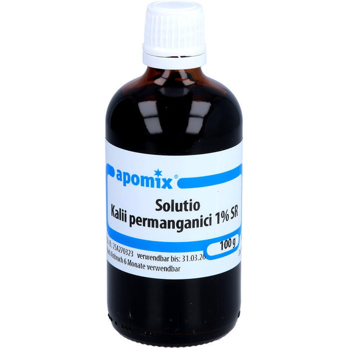 apomix Solutio Kalii permanganici 1% SR / Kaliumpermanganatlösung 1% SR Lösung für Umschläge und Bäder, 100 g Solution