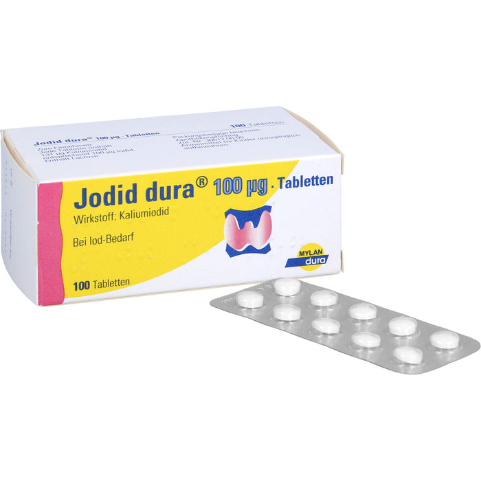 Jodid dura 100 µg Tabletten zur Prophylaxe eines Iodmangels, 100 pc Tablettes