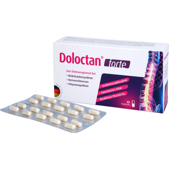 Doloctan forte Kapseln bei Wirbelsäulensyndrom, Nervenschmerzen und Polyneuropathien, 80 pcs. Capsules