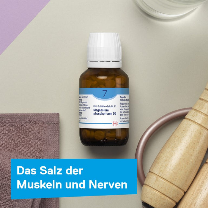 DHU Schüßler-Salz Nr. 7 Magnesium phosphoricum D6 – Das Mineralsalz der Muskeln und Nerven – das Original – umweltfreundlich im Arzneiglas, 80 pcs. Tablets