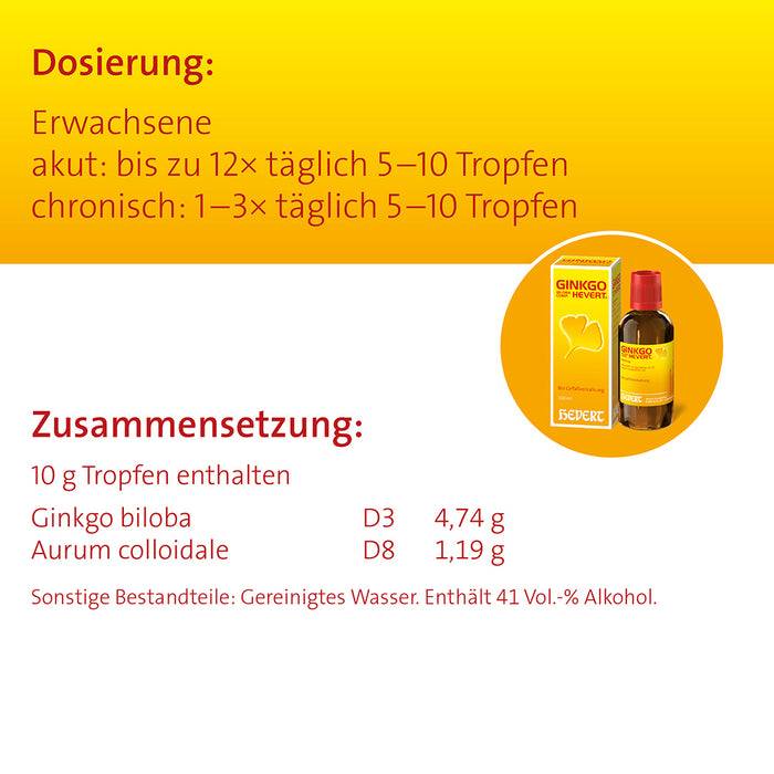 Ginkgo biloba comp. Hevert bei Gefäßverkalkung, 100 ml Lösung