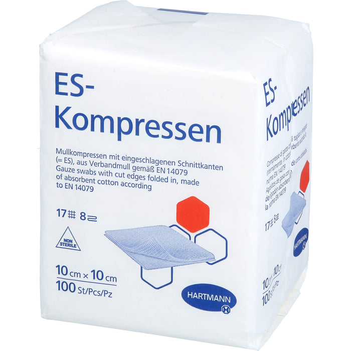 ES-KOMPRESSEN unsteril 10x10cm 8f CPC, 100 St KOM